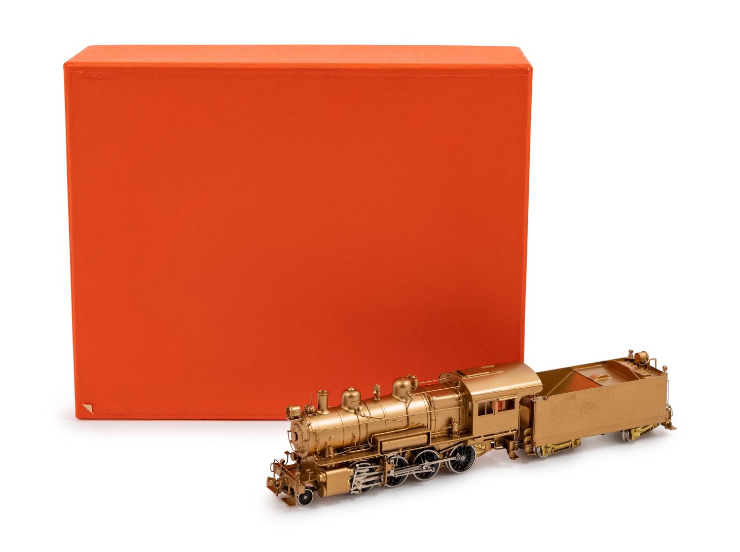 A Factory Boxed Lambeth Associates Brass S-Gauge Pennsylvania Railroad 2-8-0 Locomotive and Tender