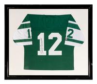 A Joe Namath Signed Autograph New York Jets Jersey Display (Beckett Authentication Services)