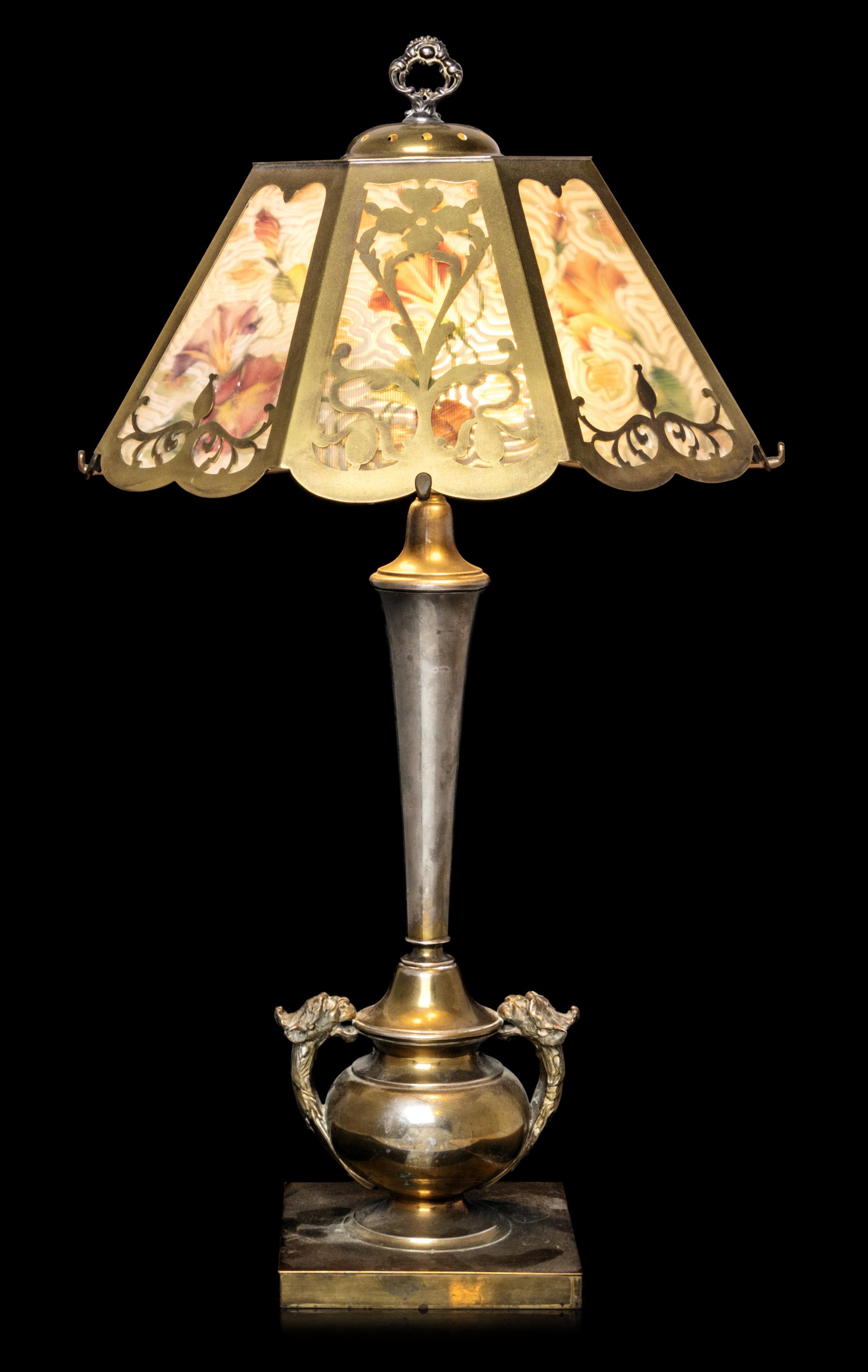 Reverse Painted Table Lamp