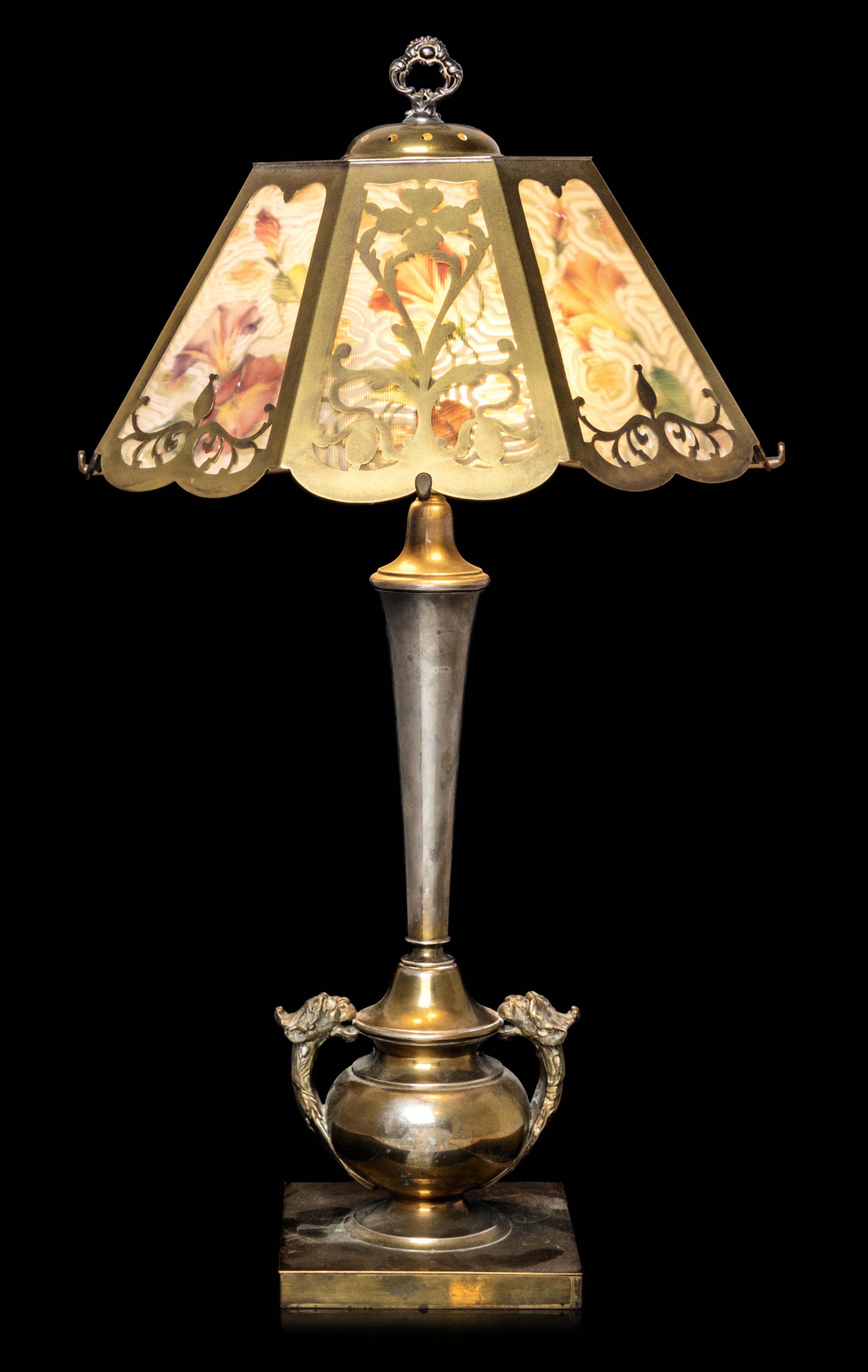 Reverse Painted Table Lamp