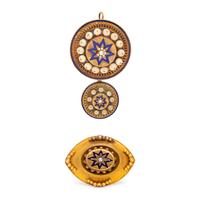 COLLECTION OF ETRUSCAN REVIVAL BROOCHES