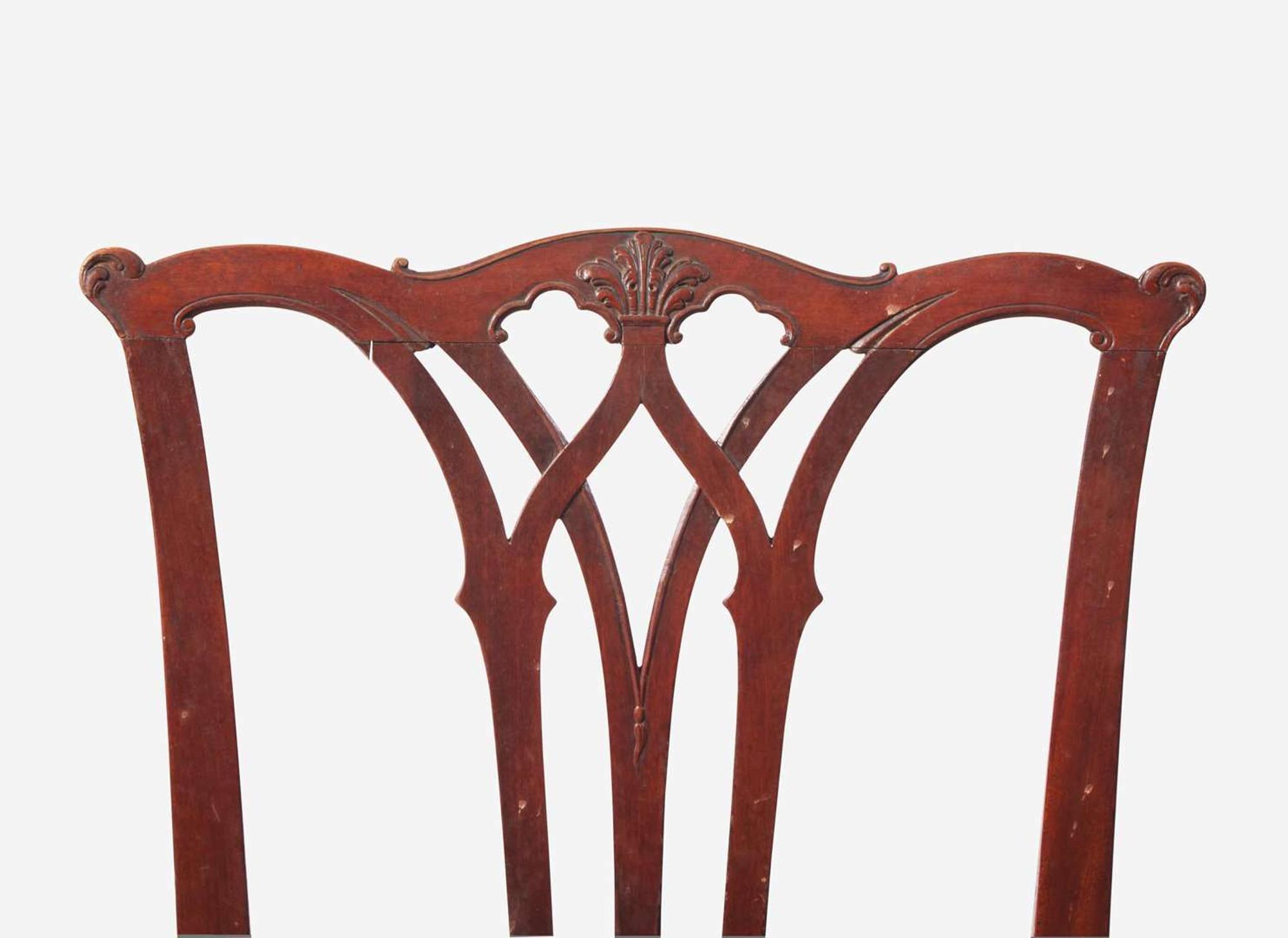A pair of Chippendale carved mahogany side chairs, Philadelphia, PA, circa 1770