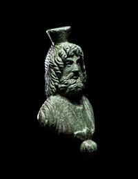 A Roman Bronze Bust of Serapis