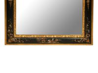 A French Chinoiserie-Decorated Giltwood Mirror