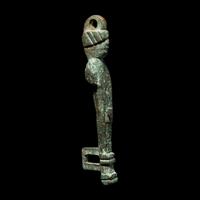 A Roman Bronze Key in the form of a Herm