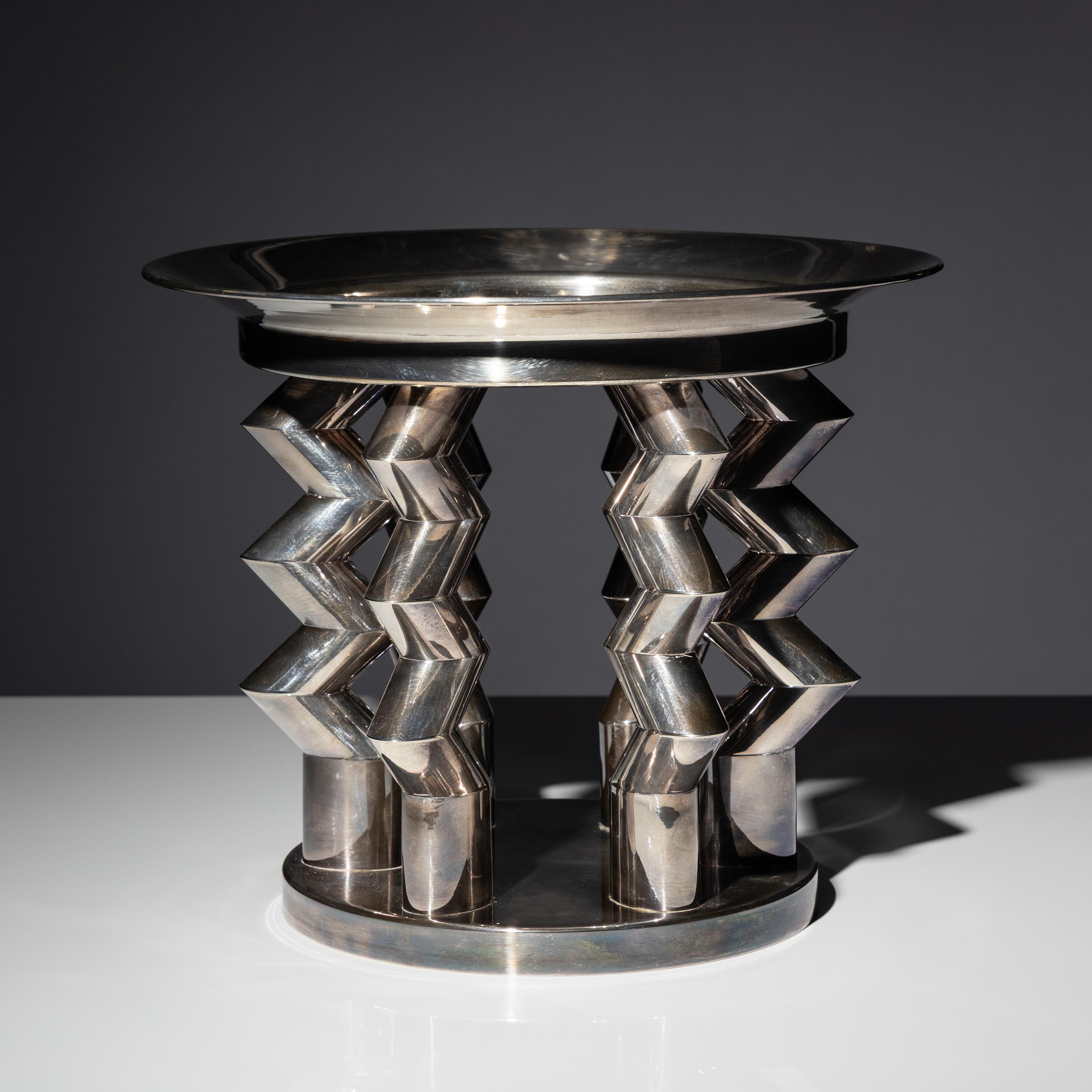 Murmansk silver-plate centerpiece Memphis, Italy, 1982
