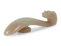 A Chinese Pale Celadon Jade Dragon Belt Hook