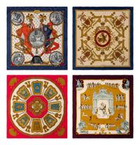 Four Hermès Scarves
