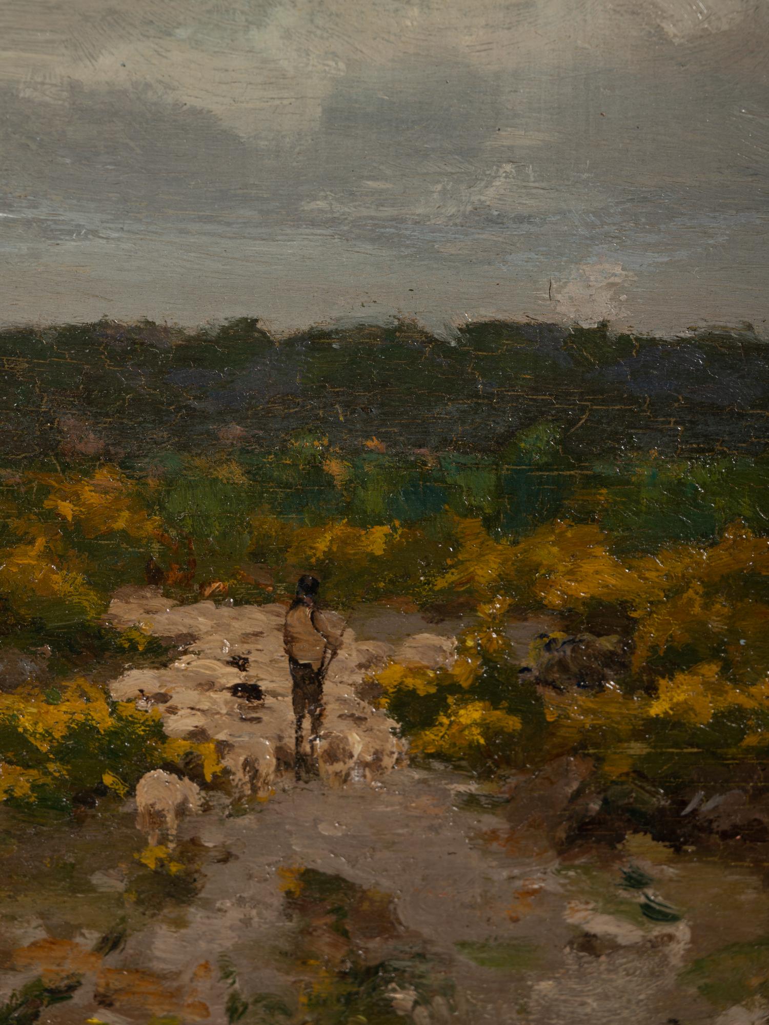 Shepherd with Flock in a Landscape