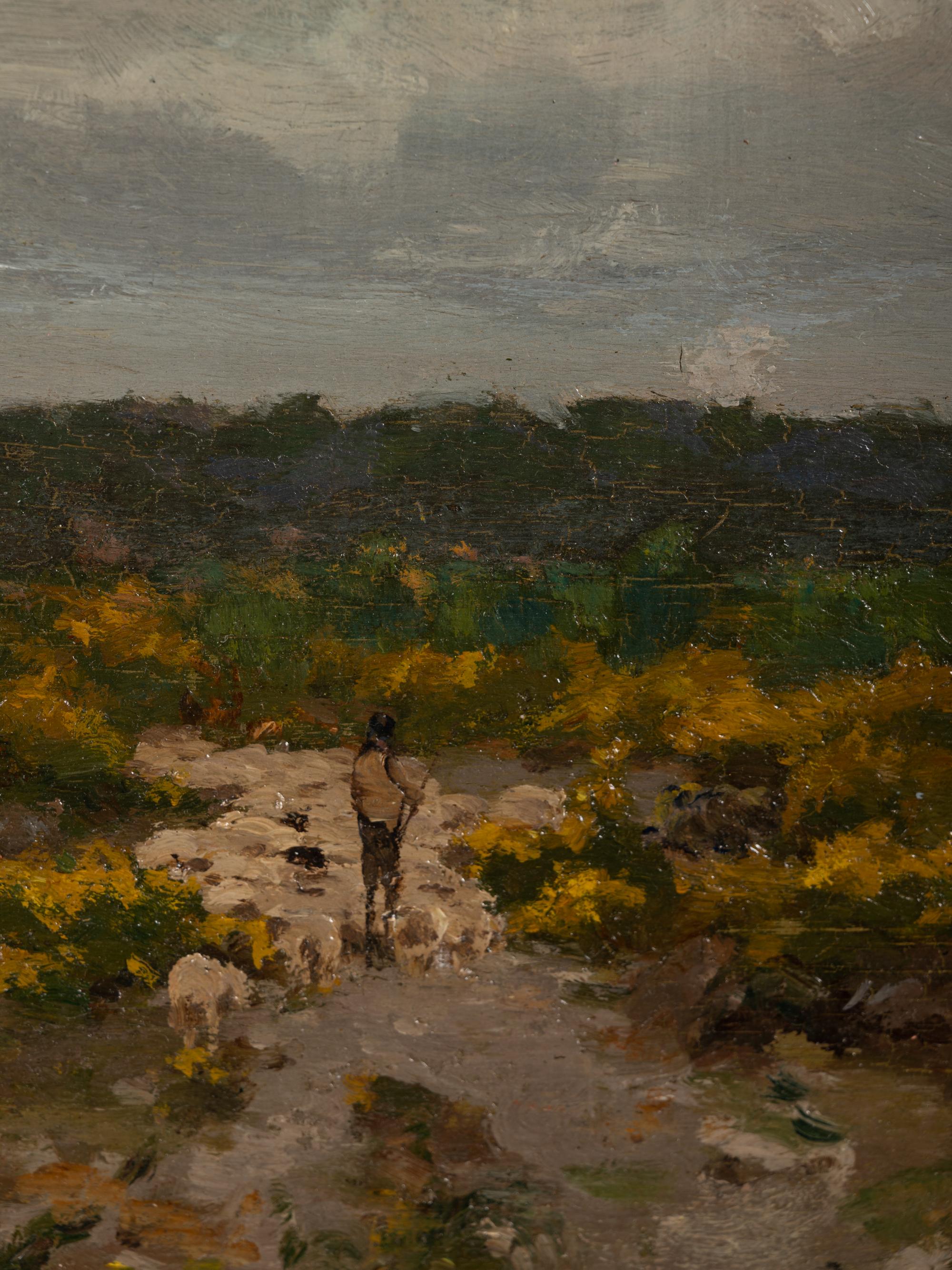 Shepherd with Flock in a Landscape