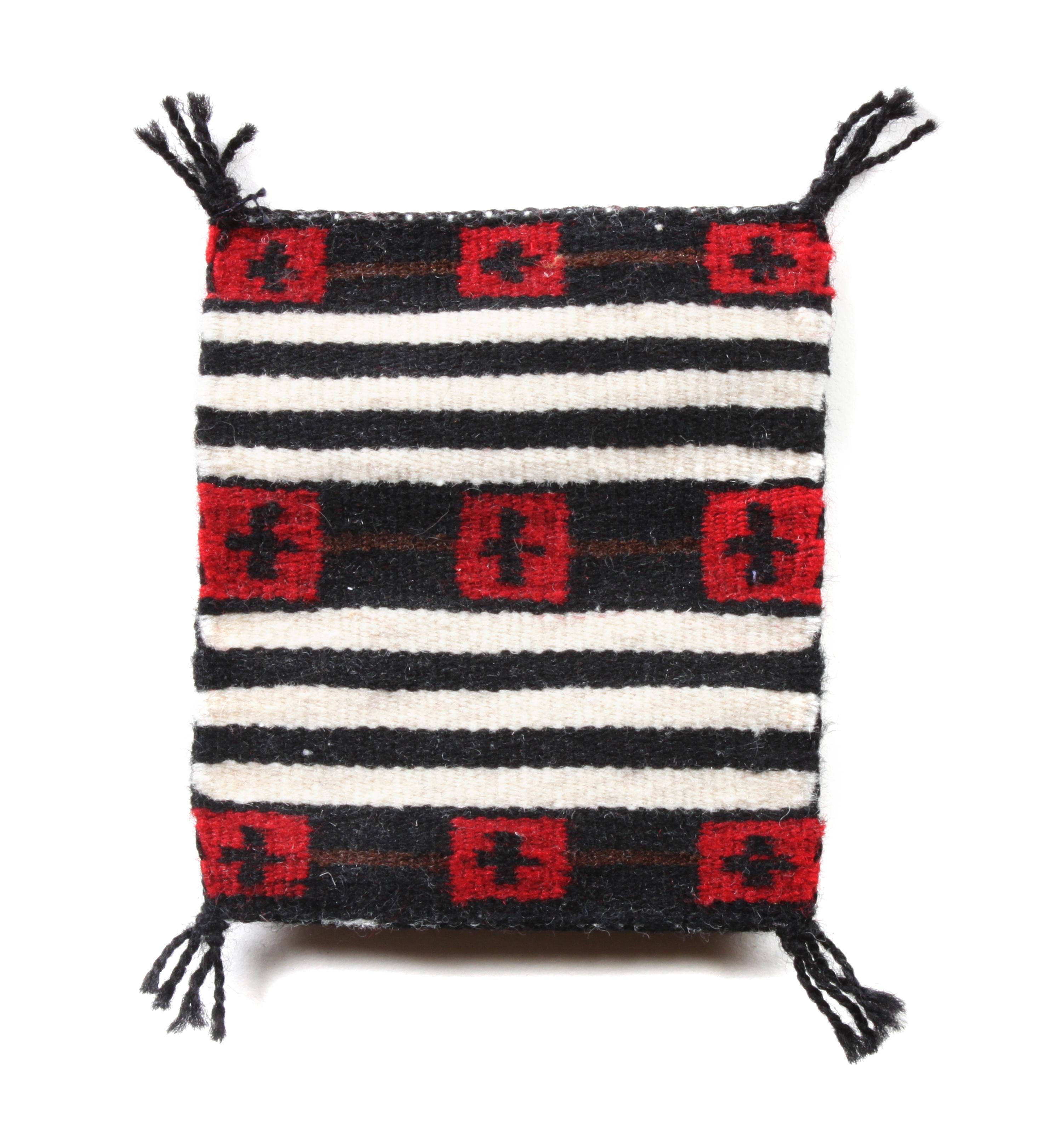 Herman Brown (Navajo, 20th Century), Three Miniature Weavings Largest: 5 3/4 x 4 1/2 inches