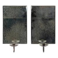 A Pair of Mirrored Single-Light Sconces