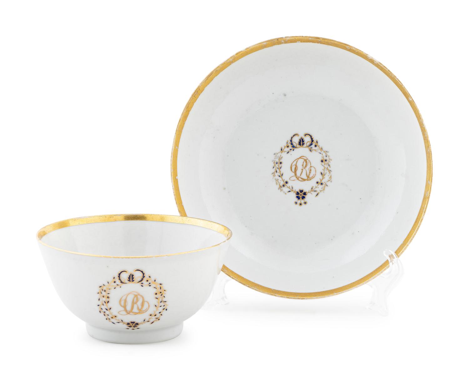 A Chinese Export Porcelain Cup and Saucer — C. 1800