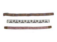 Plains Beaded Hide Strips and Athapaskan Quilled Hide Strip