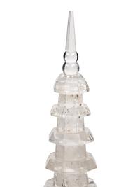 A Pair of Carved Rock Crystal Pagodas
