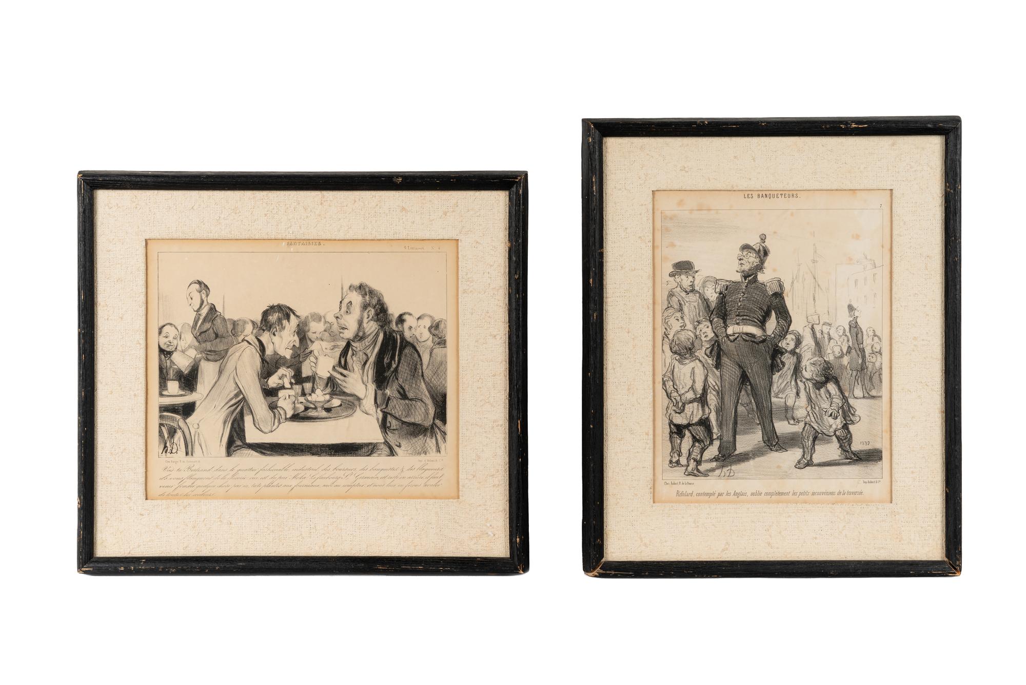 Les Banqueteurs and Fantaisies (a pair of prints)
