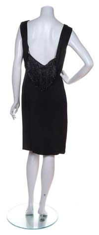 A Valentino Black Silk Sleeveless Dress, Size 12.