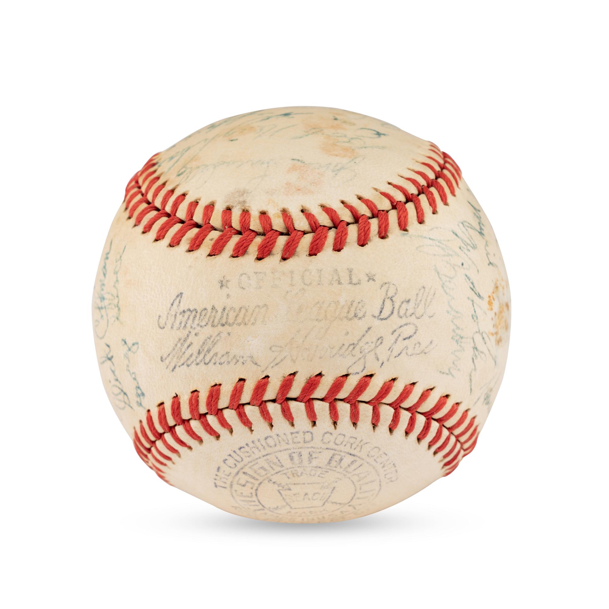 A 1940 St. Louis Browns Team Signed Autograph Baseball