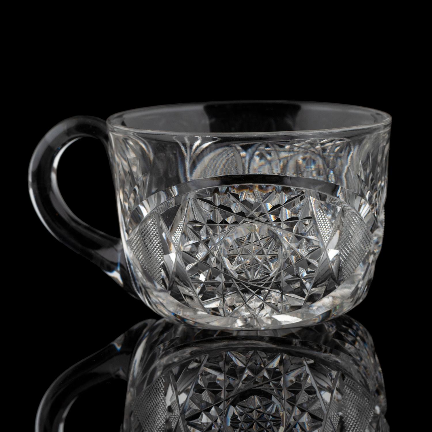 A Brilliant Period Cut Glass Punch Bowl and Pedestal, Possibly by Blackmere