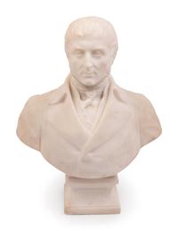 A Carved Alabaster Bust of Marie-François-Xavier Bichat