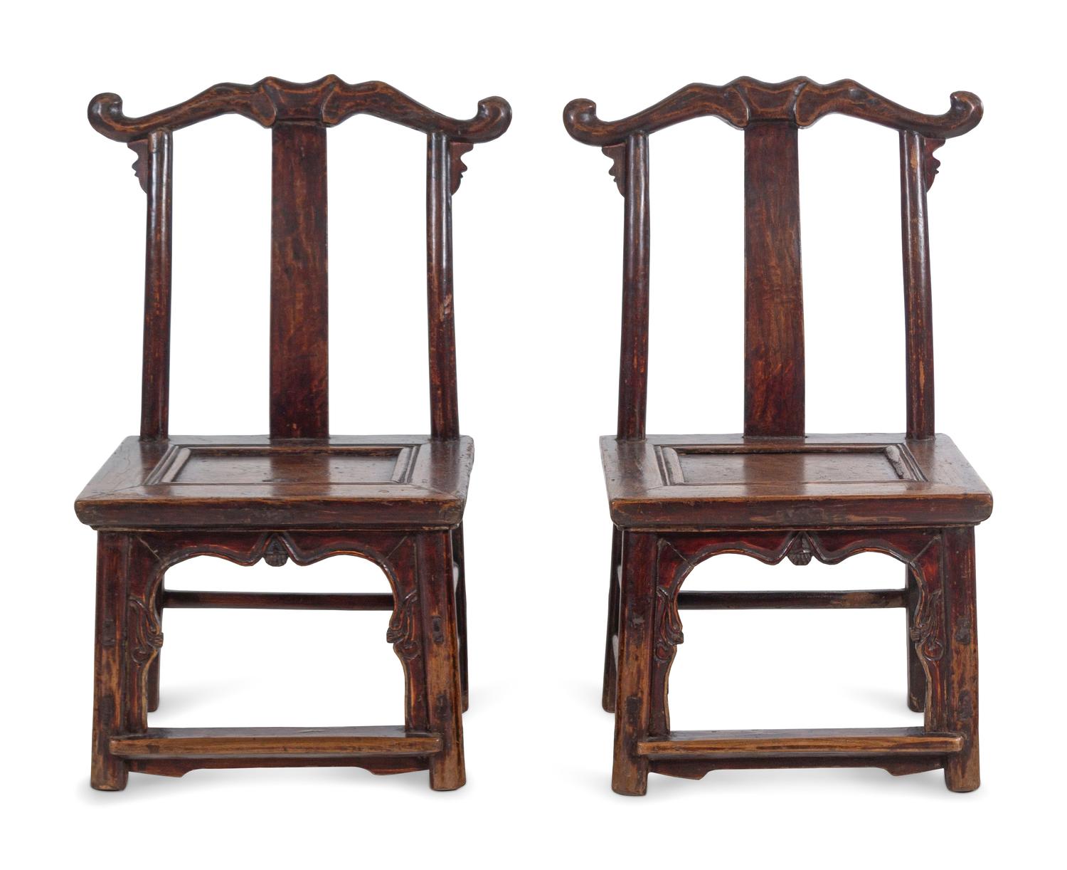 A Pair of Jumu Wood Child's Chairs