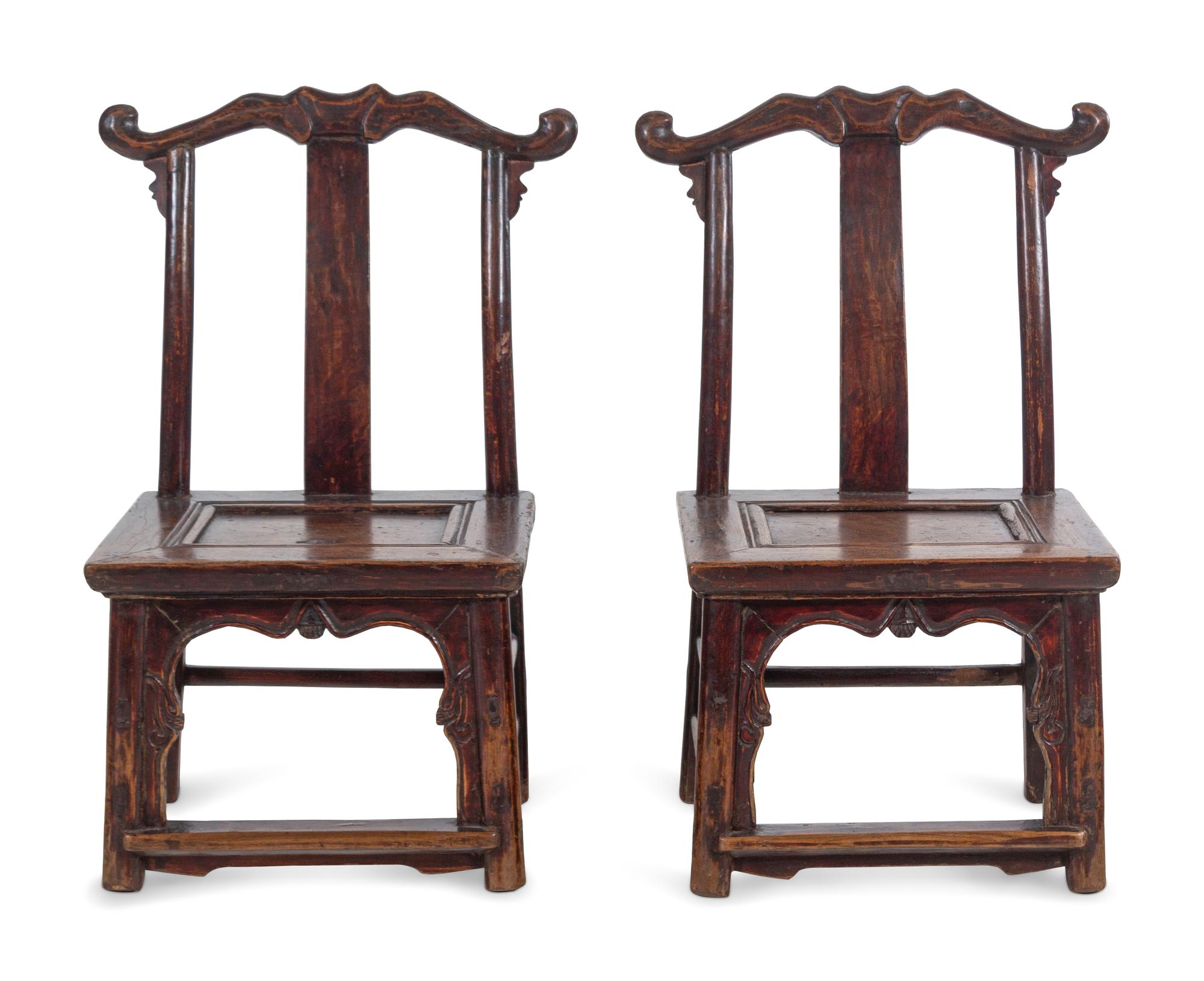 A Pair of Jumu Wood Child's Chairs