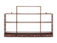 A George III Mahogany and Satinwood Hanging Etagere
