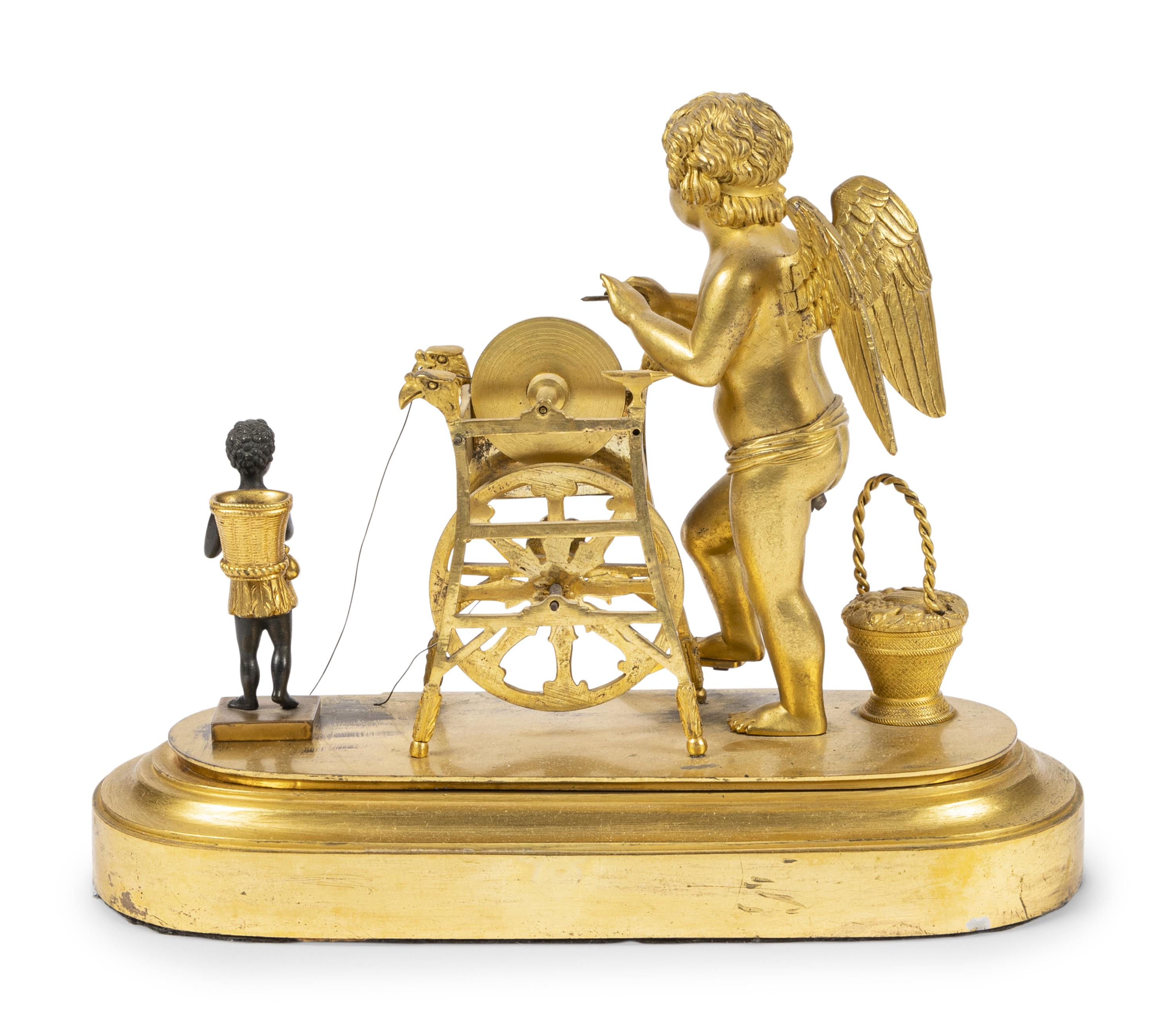 A French Gilt Bronze Articulated Figural Group