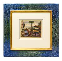 After Dirk Longman, (19th century), Fish in Tropical Landscapes (four works)