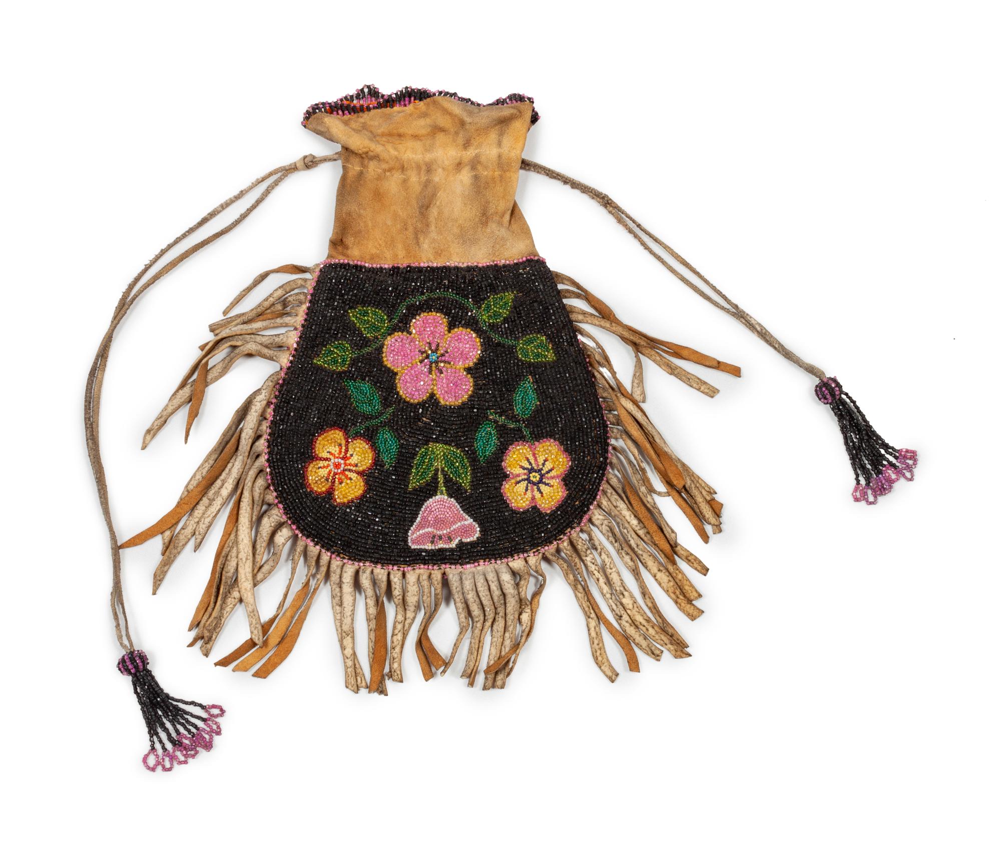 Shoshone Beaded Hide Bag