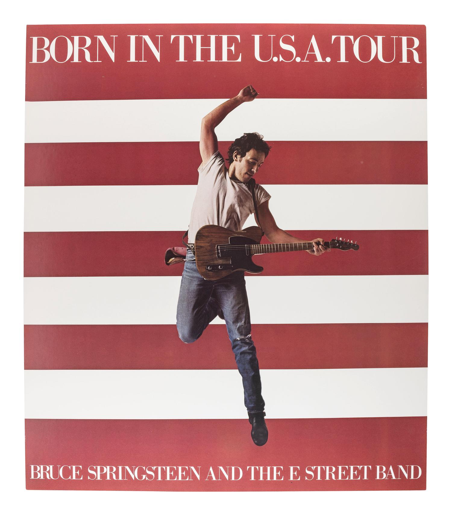 [MUSIC] -- [POSTERS]. A group of concert posters promoting Bruce Springsteen and the E Street Band and Steve Winwood.