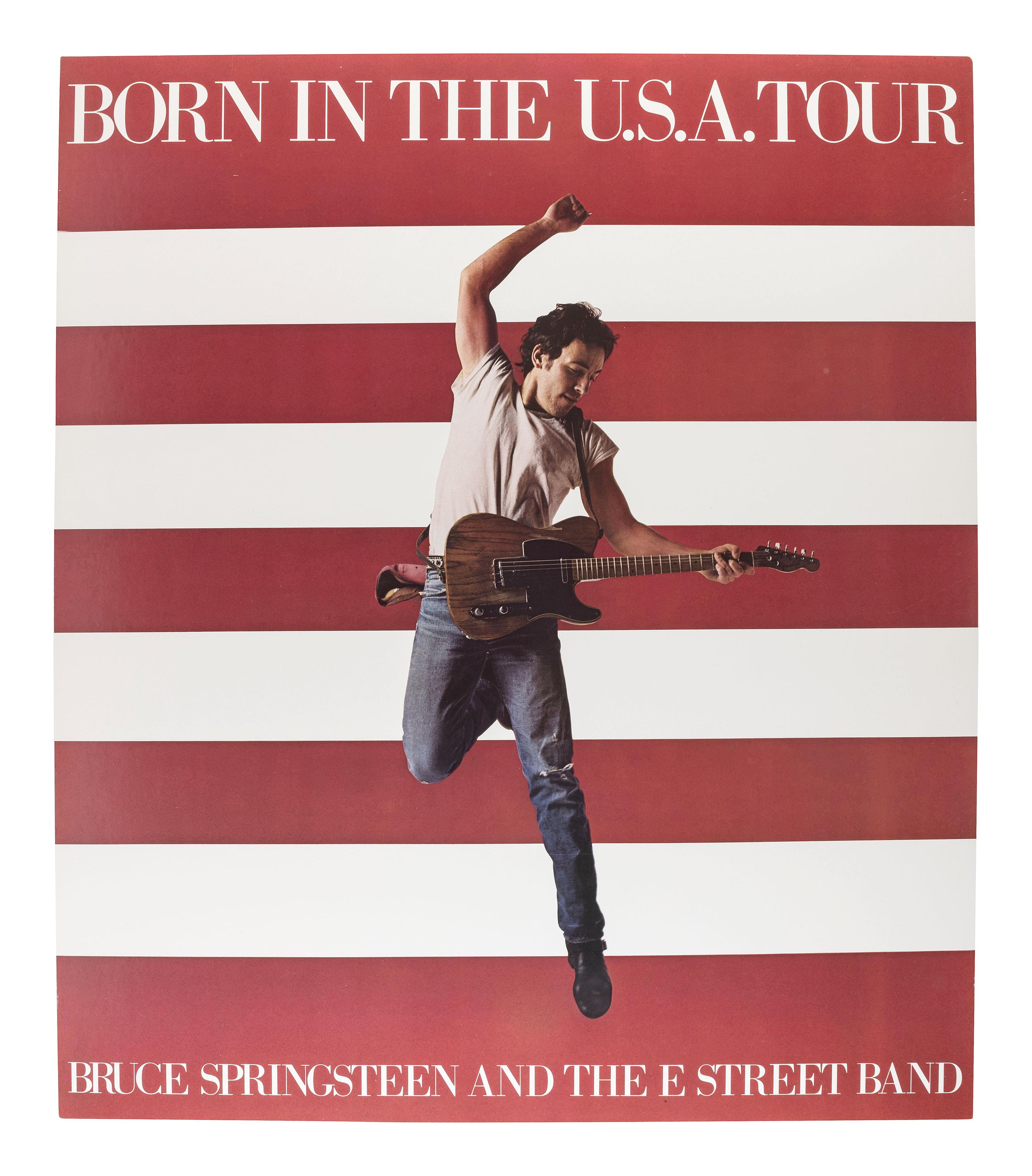 [MUSIC] -- [POSTERS]. A group of concert posters promoting Bruce Springsteen and the E Street Band and Steve Winwood.