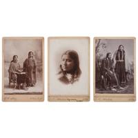 Collection of C.C. Stotz and G.W. Parsons Cabinet Cards of Cheyenne, Arapahoe, and Osage Indians