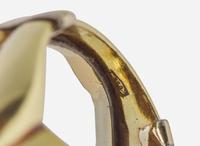 A Set of Matching 18K Italian Gold Ear Clips and Ring