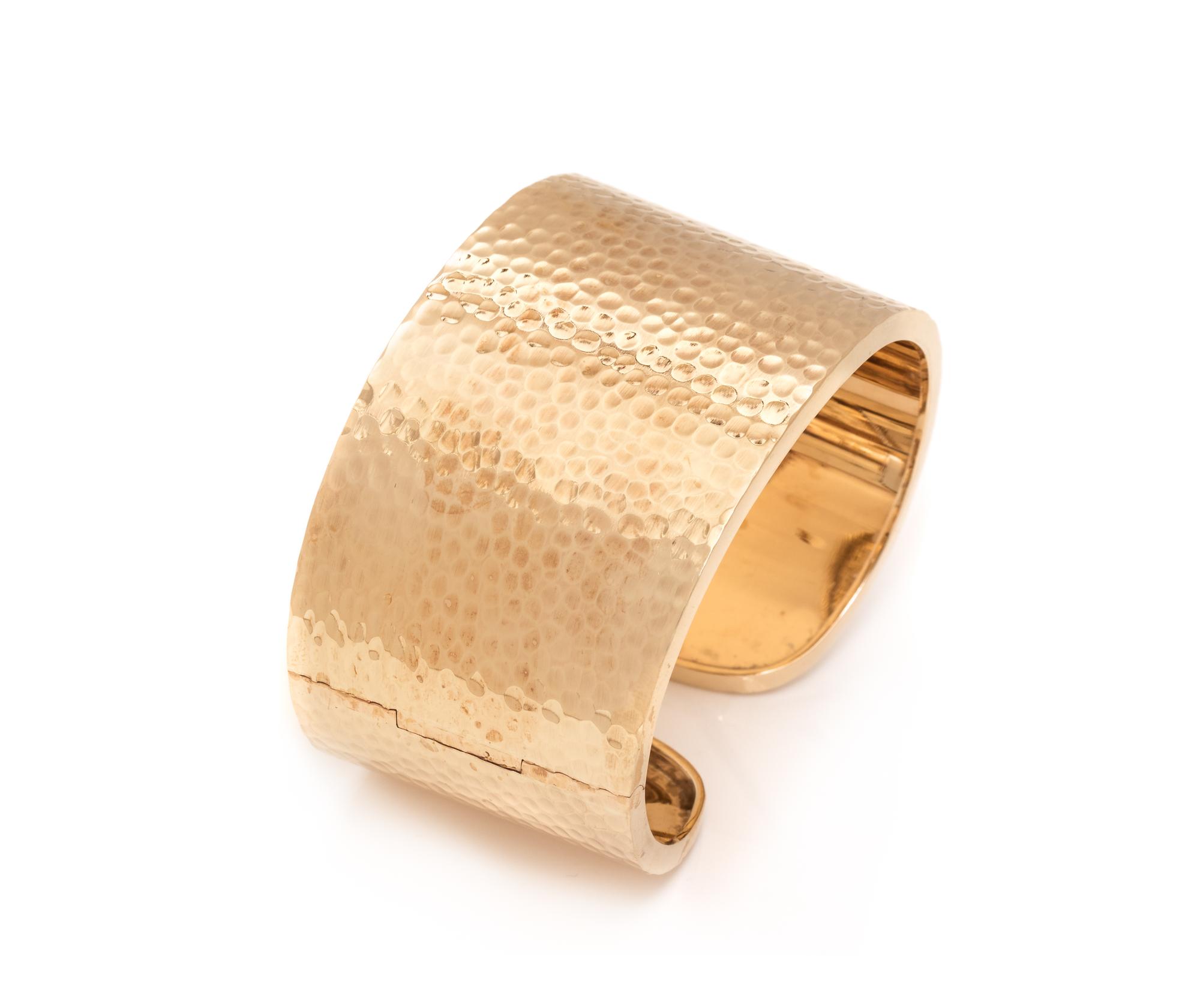 YELLOW GOLD CUFF BRACELET