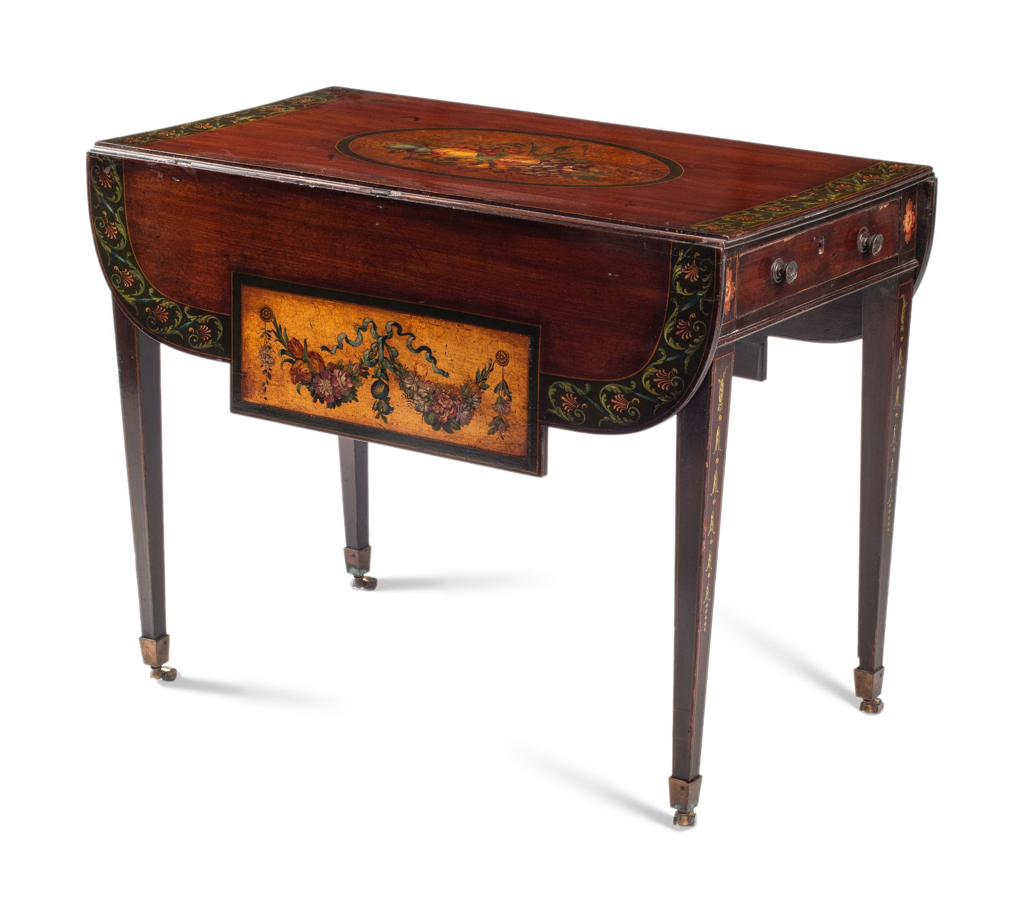 A George III Painted Mahogany Pembroke Table