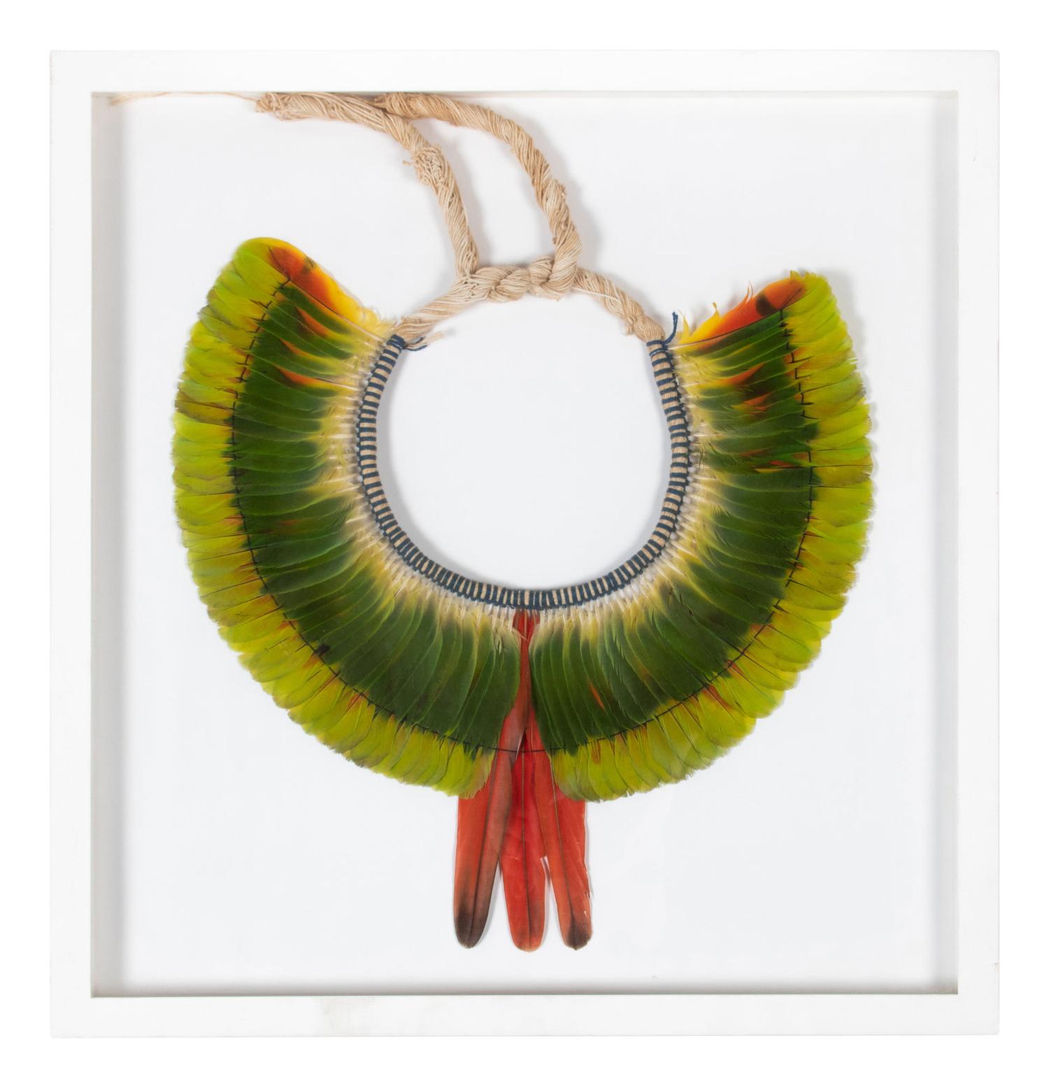 Two Framed Feather Collars