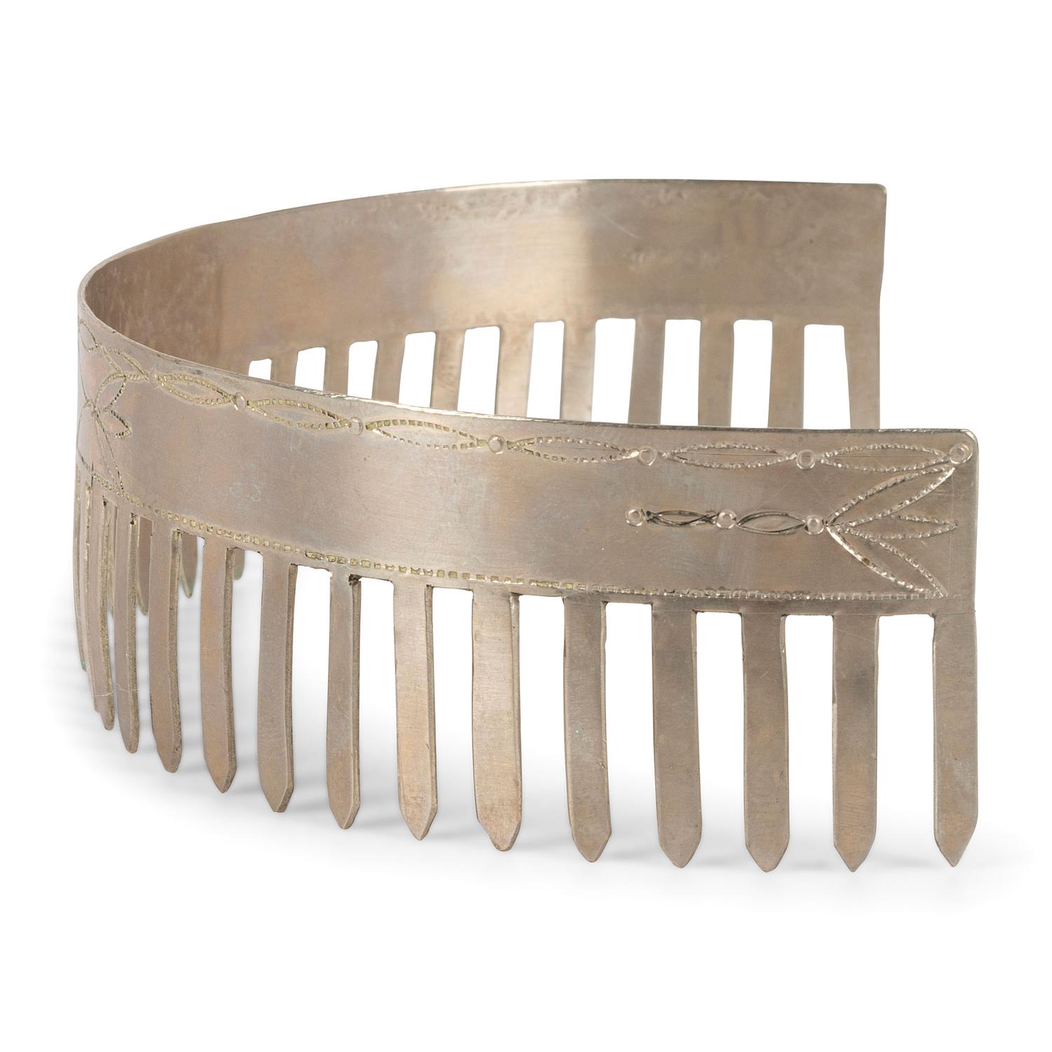 Menominee German Silver Hair Comb