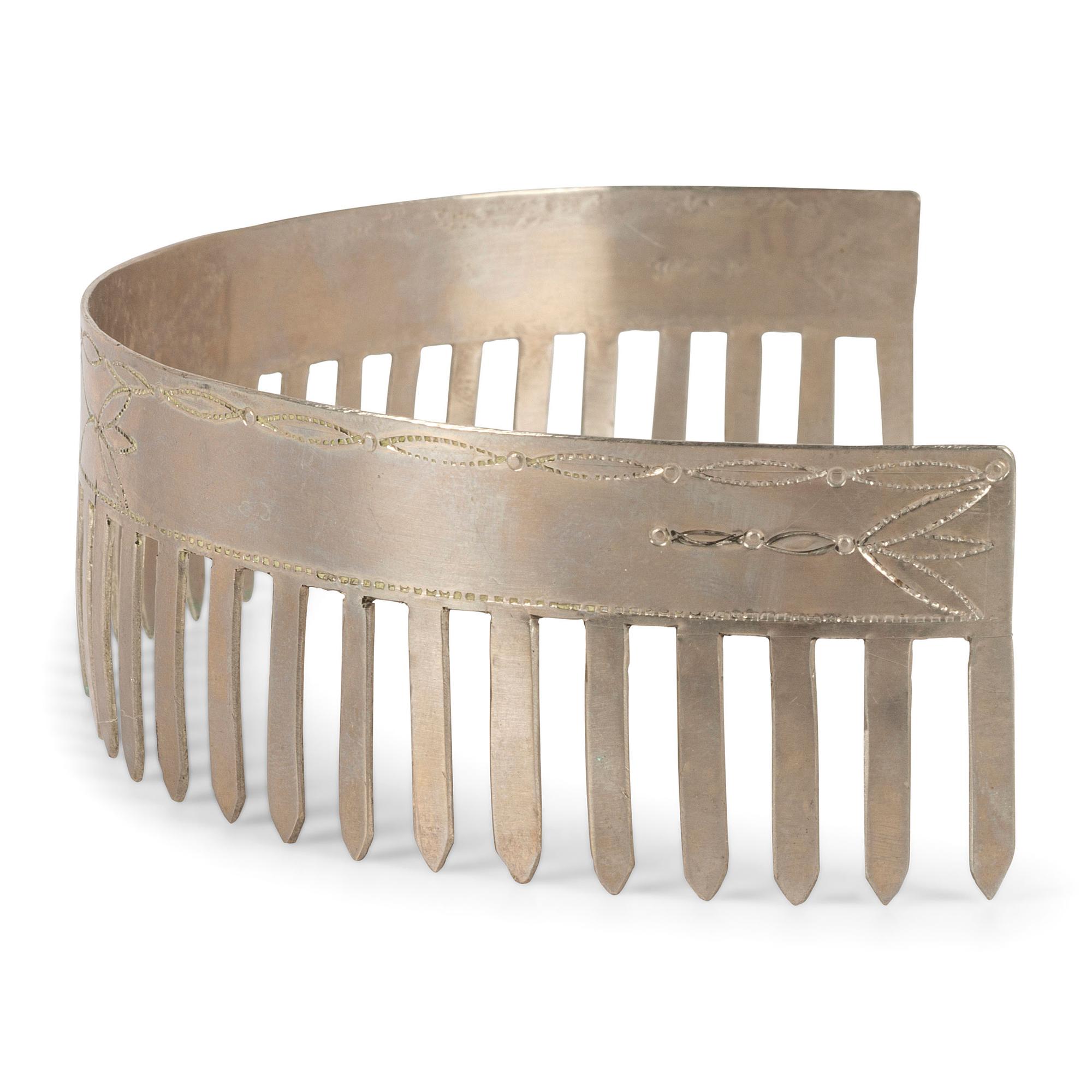 Menominee German Silver Hair Comb