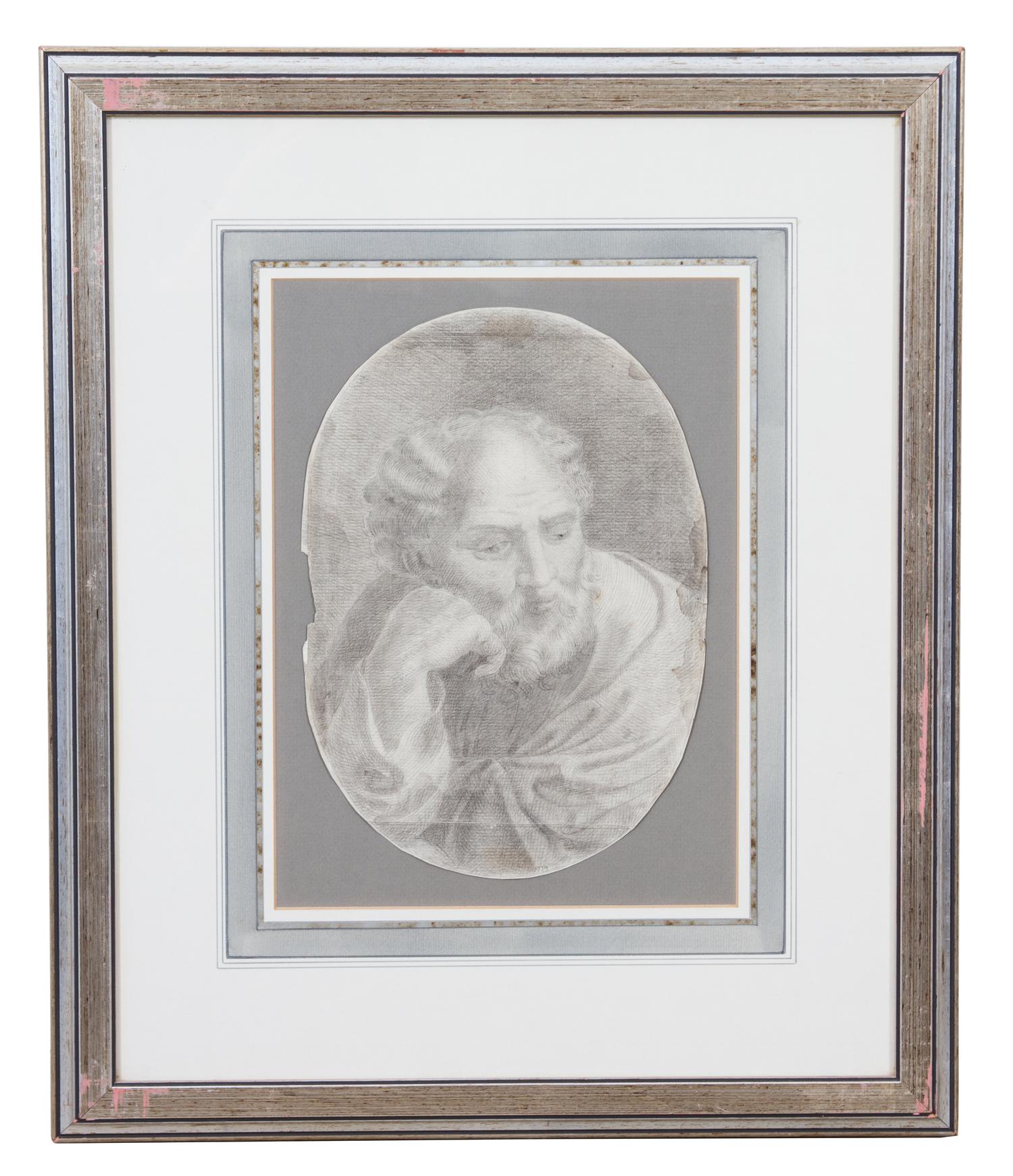 Two Italian School Drawings Largest dimensions 12 1/4 x 8 3/4 inches. — 18TH CENTURY