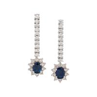 SAPPHIRE AND DIAMOND EARRINGS