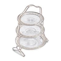 A Tiffany and Co. Silver Three-Tier Dessert Stand