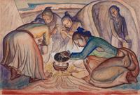 Navajo Women Cooking