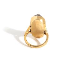 A Neoclassical Sardonyx Cameo and Gold Finger Ring with the Greek Mythological Character Phaedra