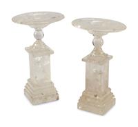 A Pair of Rock Crystal Tazza Ornaments