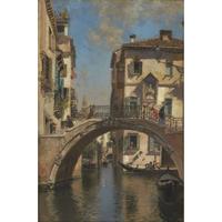 MARTIN RICO Y ORTEGA (SPANISH 1833-1908) VENETIAN CANAL (PONTE STORTO)