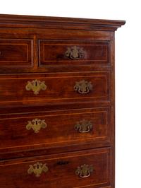 A Federal Style Inlaid Mahogany Chest-on-Chest