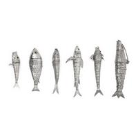 Six Silver Articulated Fish