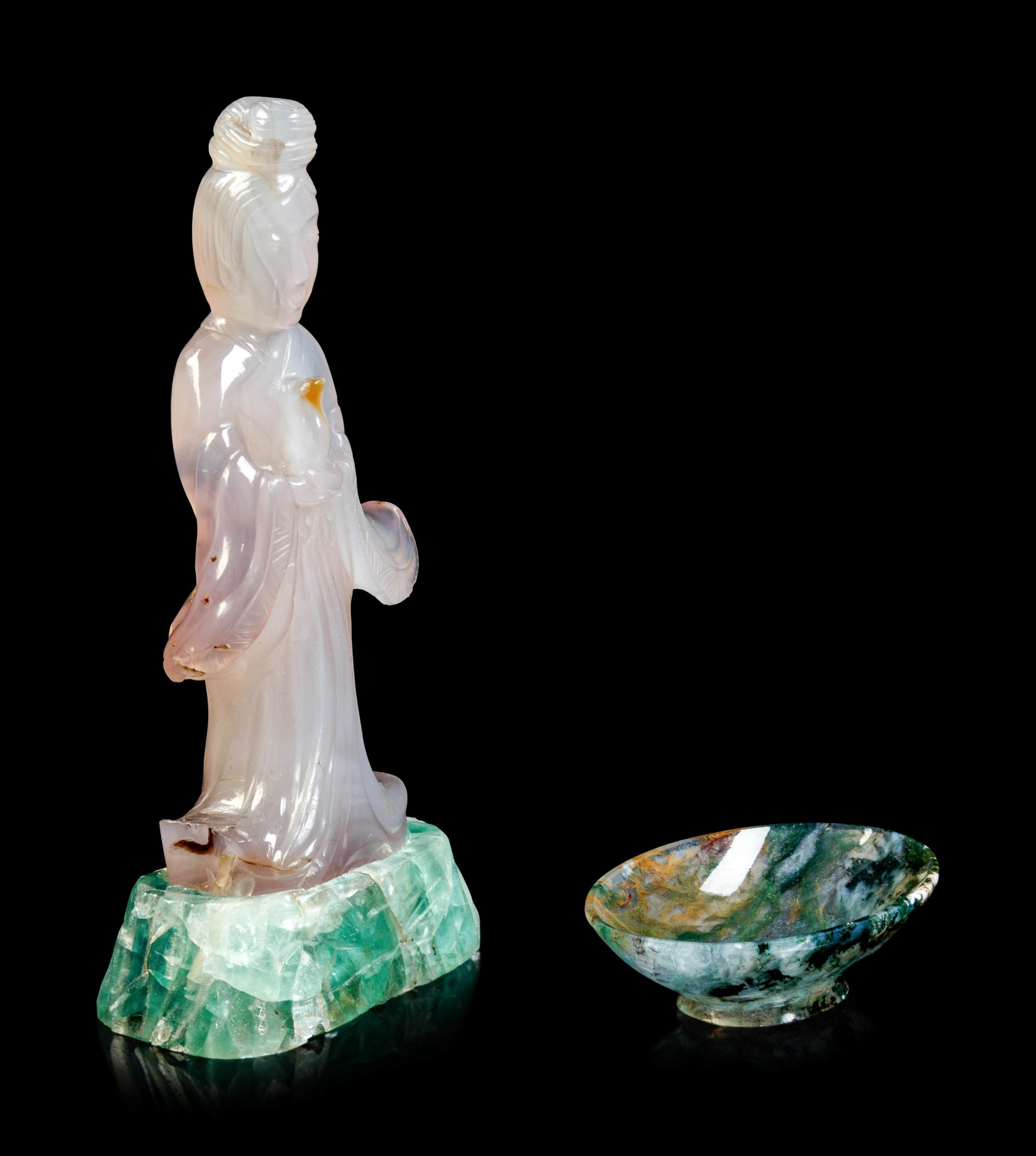 Two Chinese Hardstone Articles