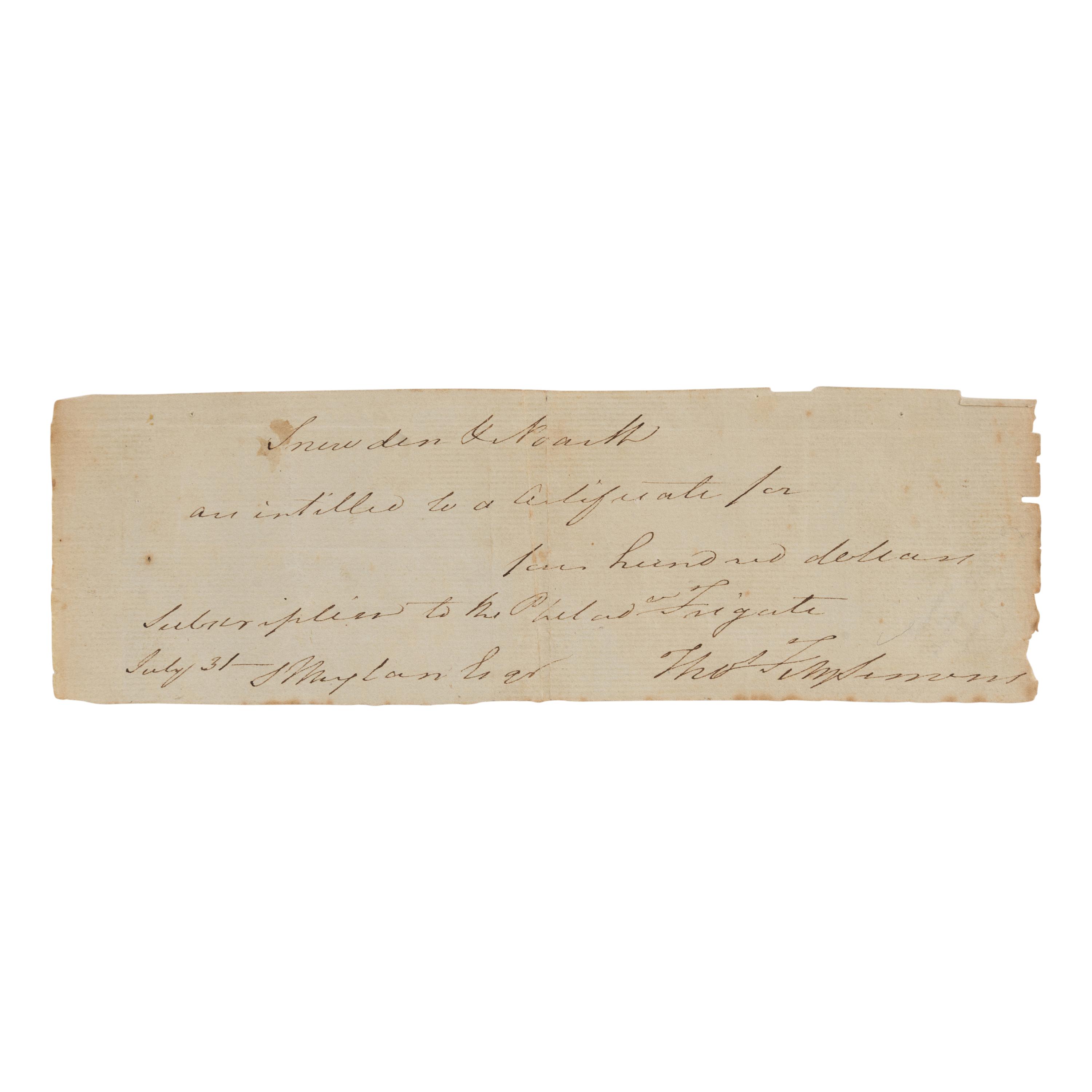 [Founding Fathers]. A small archive of documents, comprising: